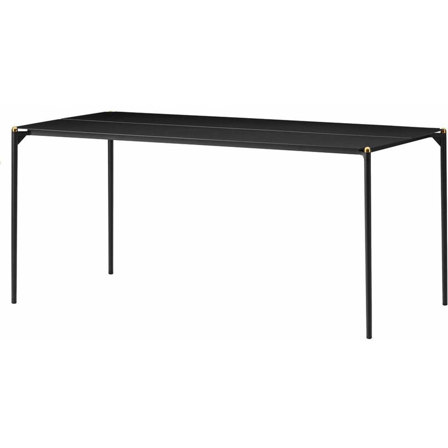AYTM Novo Rectangular Outdoor Dining Table Black & Gold Naken Interiors